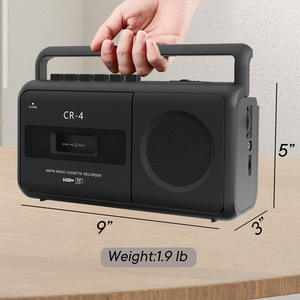 เครื่องเล่นคาสเซ็ตต์แบบย้อนยุค CR-4บลูมบ็อกซ์แบบพกพาวิทยุ FM USB TF MP3ระบบเครื่องเสียงสำหรับเดินทางกลางแจ้งในบ้าน - Product Image 5
