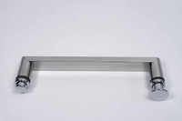 Poignée de porte de douche en acier inoxydable 304 poli, barre plate de 230 mm entre centres pour porte de douche sans cadre