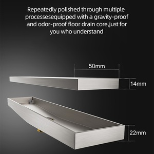 Dropship Customized Stainless Steel Tile Insert Invisible <b>Linear</b> <b>Drain</b> SS304 Anti-Odor <b>Linear</b> Floor <b>Drain</b> for Bathroom Shower - Product Image 3