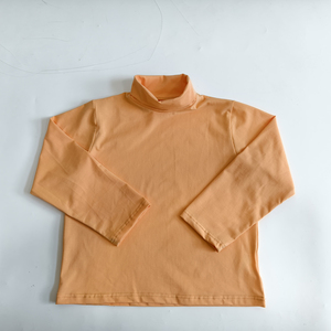 Playera <span class=keywords><strong>de</strong></span> Cuello Alto para Bebés y Niños Pequeños, Color Liso, Manga Larga, Algodón, Marca OEM - Product Image 3