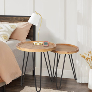 Foldable sofa side <b>table</b>, trendy <b>small</b> <b>table</b>, living room coffee <b>table</b>, simple round <b>table</b> for home use, bedroom mini bedside - Product Image 1