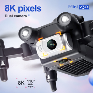 V30 Mini Drone 4K Cámaras duales Fotografía aérea Control remoto plegable FPV UAV <span class=keywords><strong>Don</strong></span> Quadcopter Helicóptero Juguetes - Product Image 4
