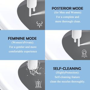 Ultra Slim Modern Plastic Self-Cleaning Dual Nozzle Bidet Toilet Seat Attachment <strong>Adjustable</strong> Fresh Water Spray Non-Electric - Product Image 2