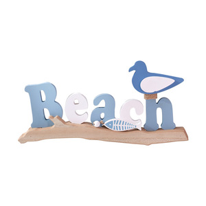 Décoration de maison en bois de pin style méditerranéen, ensemble multi-pièces, thème plage et détente - Product Image 4