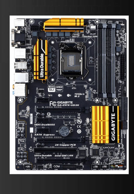 New GIGABYTE Z97-K R2.0 UD3H M.2 Overclocking Luxury Large Desktop Motherboard DDR3 32GB Supports 4th Gen Intel CPUs