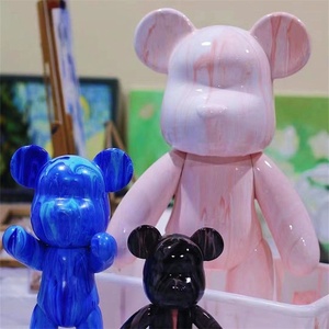 2025 DIY Fluid Bear Kit superficie en blanco verter oso DIY Fluid White Doll modelo juguete violento Fluid Bear 23cm DIY Kit - Product Image 6