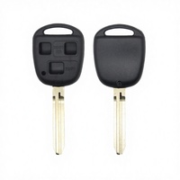 Coque de clé de voiture noire en ABS pour programmation, avec télécommande d'alarme, lame de clé 43, sans logo, 3 boutons, coque et lame uniquement