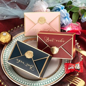 Caja de Embalaje de Chocolate para Fiestas de <span class=keywords><strong>Navidad</strong></span> y Cumpleaños, Sobre de Papel para Dulces de Boda, Caja de Regalo - Product Image 1