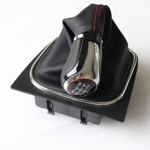 Housse en cuir pour pommeau de levier de vitesse de voiture, pour Golf 5, 6 vitesses, conception ergonomique - Product Image 1