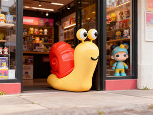 Sculpture d'escargot de dessin animé personnalisée, statue de jardin en résine durable sur le thème de la nourriture, décoration de <span class=keywords><strong>pelouse</strong></span> extérieure, paysage de jardin, sculpté - Product Image 2