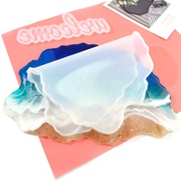 Moule en silicone DM117 pour plaque murale décorative en résine époxy, forme irrégulière, pour artisanat de décoration en cristal