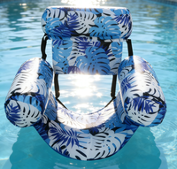 Colchoneta Flotante Inflable Plegable Portátil para Piscina, Compacta para Fácil Almacenamiento y Transporte a la Piscina