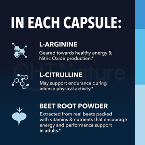 CHTNature Nitric Oxide Supplements Amino Acid Citrulline and Arginine L Arginine <strong>Capsules</strong> - Product Image 5