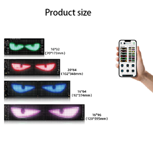 สินค้าใหม่ 12-24V DC 12*59.5ซม. จอแสดงผล LED RGB แบบยืดหยุ่น แผงพิกเซลเมทริกซ์ ใช้ได้กับรถยนต์ทั่วไป ไฟวงแหวนอเนกประสงค์ - Product Image 2