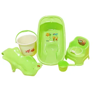 Infant Child Little Boys Girls Plastic Baby Bathtub Set With Stand