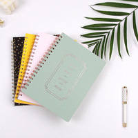 Journaux de couverture en PP à reliure spirale A5 personnalisables Carnets de notes imprimés avec logo personnalisé en or rose Utilisation promotionnelle
