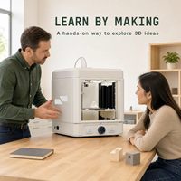 Imprimante 3D WandGo blanche, imprimante 3D de bureau pour projets de bricolage, prototypage créatif, éducation et ateliers de fabrication