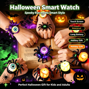 Reloj de Araña Luminoso de Halloween, Lámpara de Ojo, Pulsera, Adorno, Recuerdo para Fiesta Infantil, Accesorio de Cosplay, Truco o Trato - Product Image 1