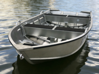 Bateau de pêche en aluminium à fond plat de 4,2 m, léger, soudé, pour rivière, lac et côtes proches