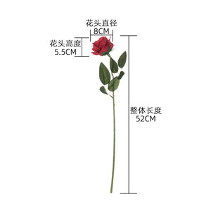 ช่อดอกกุหลาบประดิษฐ์ CallaFloral ก้านเดี่ยว สำหรับตกแต่งงานแต่งงาน ตกแต่งผนังดอกไม้ในร่ม ฉากหลังถ่ายภาพ - Product Image 4
