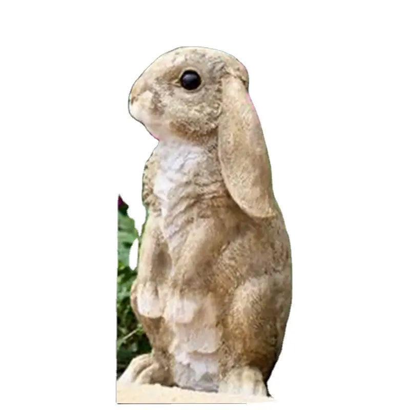 Customize Resin Fiberglass Cartoon Statue Sculpture Outdoor Life Size Rabbit Animal Garden Courtyard Sculpture For Decoration