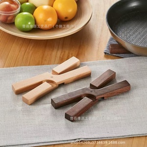 Sous-plat pliable en bois massif en forme de X pour la cuisine, design moderne, origine Shandong - Product Image 3