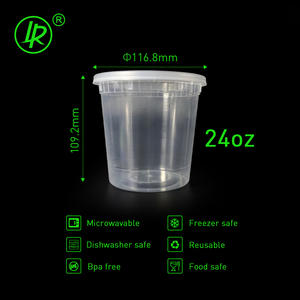 Lr bán buôn 24oz rò rỉ bằng chứng Nắp rõ ràng Deli <span class=keywords><strong>container</strong></span> dùng một lần PP Takeaway nhựa bữa ăn chuẩn bị lưu trữ <span class=keywords><strong>container</strong></span> cho súp - Product Image 4