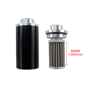 Filtro de Combustible Universal de 58 mm, Conectores An6 An8 An10, 100 Micras, Rojo, Azul, Plateado, Negro - Product Image 3