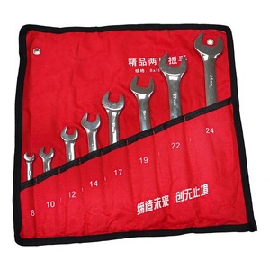 <b>Open</b> End Spanner Wrench Set CR-V Chrome Vanadium Steel 8-24mm Metric Double <b>Open</b> Wrench Kit with Oxford <b>Storage</b> Bag - Product Image 5