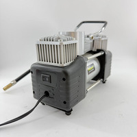 Compresseur d'air numérique sans fil 12V léger pour voiture, avec lumière d'urgence, moniteur de pression des pneus, pompe de gonflage double cylindre en aluminium