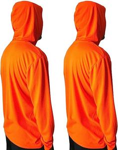 フード付きカスタマイズ可能な卸売通気性反射長袖安全グリーン建設作業シャツ - Product Image 3