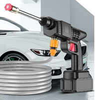 Nettoyeur haute pression sans fil 21VF portable 8MPa, pistolet de lavage de voiture, kit complet, boîte de rangement en plastique