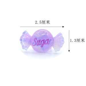 Abalorios de resina Kawaii con forma de dulces, dijes planos de simulación de dulces, cabujones para fabricación de joyas y manualidades - Product Image 5