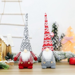 Figurine de gnome Tomte en peluche suédoise faite à la main, décoration de Noël pour la maison et cadeau de fête, poupée de table de Noël, elfe - Product Image 1