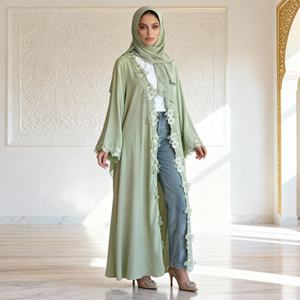 Robe élégante en polyester personnalisée de luxe en gros, occasion Abaya pour femmes musulmanes - Product Image 3
