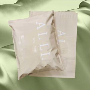Custom Eco Friendly Compostable Nude Biodegradable Plastic Poly Packaging Mailers Mailing Bags With Logo - Product Image 1