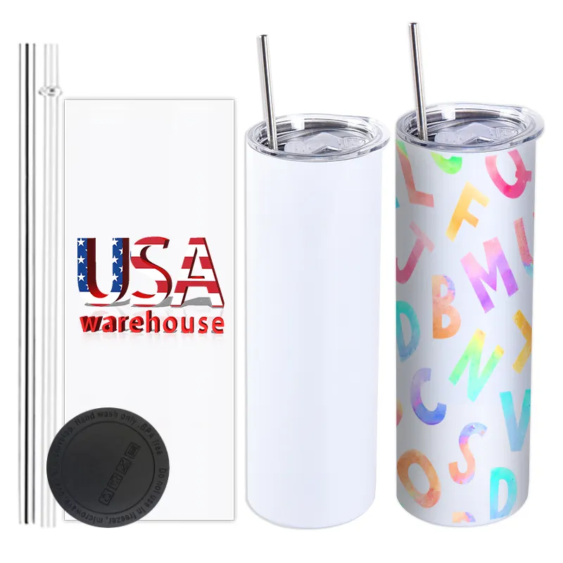 USA Kho bán buôn Tumbler 20oz 30oz Mug Nhiệt Báo Chí chân không nóng/lạnh Thermo thăng hoa Tumblers với thêm nắp