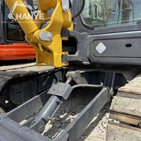 Mini-excavatrice sur chenilles d'occasion Kobelco SK55SR 5,5 tonnes d'origine japonaise, à bras court, moteur Yanmar, pour la construction urbaine et l'aménagement de jardins