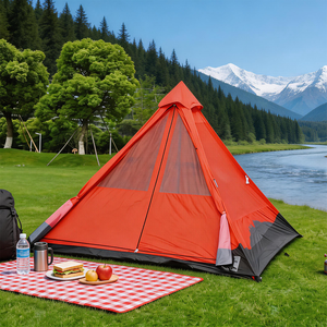 <span class=keywords><strong>Tenda</strong></span> Teepee Esagonale Super Facile da Montare, Impermeabile in Poliestere 190T con Ventilazione a Rete <span class=keywords><strong>per</strong></span> Campeggio, Escursionismo e Picnic all'Aperto - Product Image 4