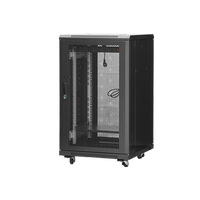 Serveur Rack de Centre de Données sur Pied 19 Pouces de Haute Qualité, 14U-46U, avec Façade en Verre Trempé Transparent, Direct Usine Chine, En Stock