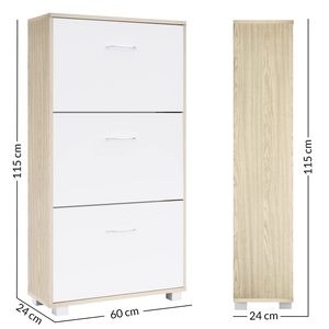 Meuble à chaussures escamotable 3 niveaux, organiseur de rangement pour baskets, bottes, talons hauts, étagère à chaussures <span class=keywords><strong>en</strong></span> <span class=keywords><strong>bois</strong></span> pour entrée avec tiroirs rabattables - Product Image 1