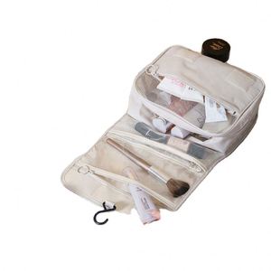 Custom Logo & Design Waterproof Polyester Hanging Travel Makeup Cosmetic for <b>Bag</b> with Zipper - Product Image 4