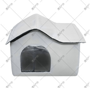Casa de hielo para mascotas, para refrescar a los gatos, rectangular, gris, tamaño pequeño, para uso en exteriores - Product Image 4