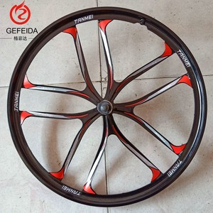 Nouveau jeu de roues fendues 700C de haute qualité à cinq engrenages fixes 24 "26 / 27.5in alliage de magnésium 10 <span class=keywords><strong>roue</strong></span> de vélo à <span class=keywords><strong>3</strong></span> rayons intégrée - Product Image 3