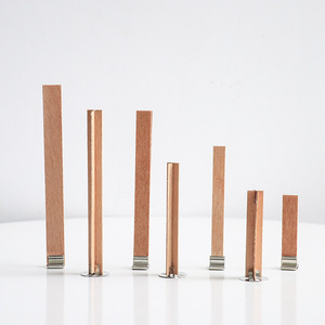 Accessoires pour bougies Mèches pour bougies de soja Offre Spéciale en vrac Mèche <span class=keywords><strong>plate</strong></span> en <span class=keywords><strong>bois</strong></span> parfumée pour la fabrication de bougies - Product Image 6