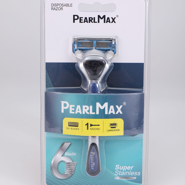 Pearlmax Women Man Shaving Razor With Surrounded Lubricating Strip Six Blades Super Quality System Razor