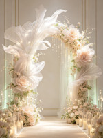 G-79 Élégant support floral surdimensionné en tissu transparent pour exposition, idéal pour la décoration de lieux de mariage, salles commerciales et vitrines