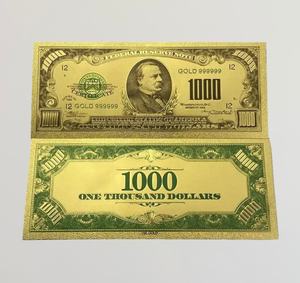 Banconota Commemorativa in Foglia d'Oro da $1.000 U.S. Edizione 1928, Valuta Prop da Collezione in Oro 24K. - Product Image 1