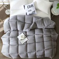 GraspDream Couette de luxe épaisse pour l'hiver, blanc/gris/rose, tailles King, Queen, Twin, garnissage de couette et couverture