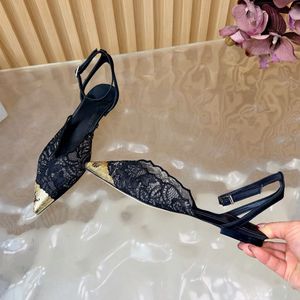 10CM/Flat Custom Pointy Toe Sandalias Mujer Footwear Sandals Mesh Lace up <b>Heels</b> - Product Image 4